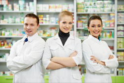 group of pharmacists smiling
